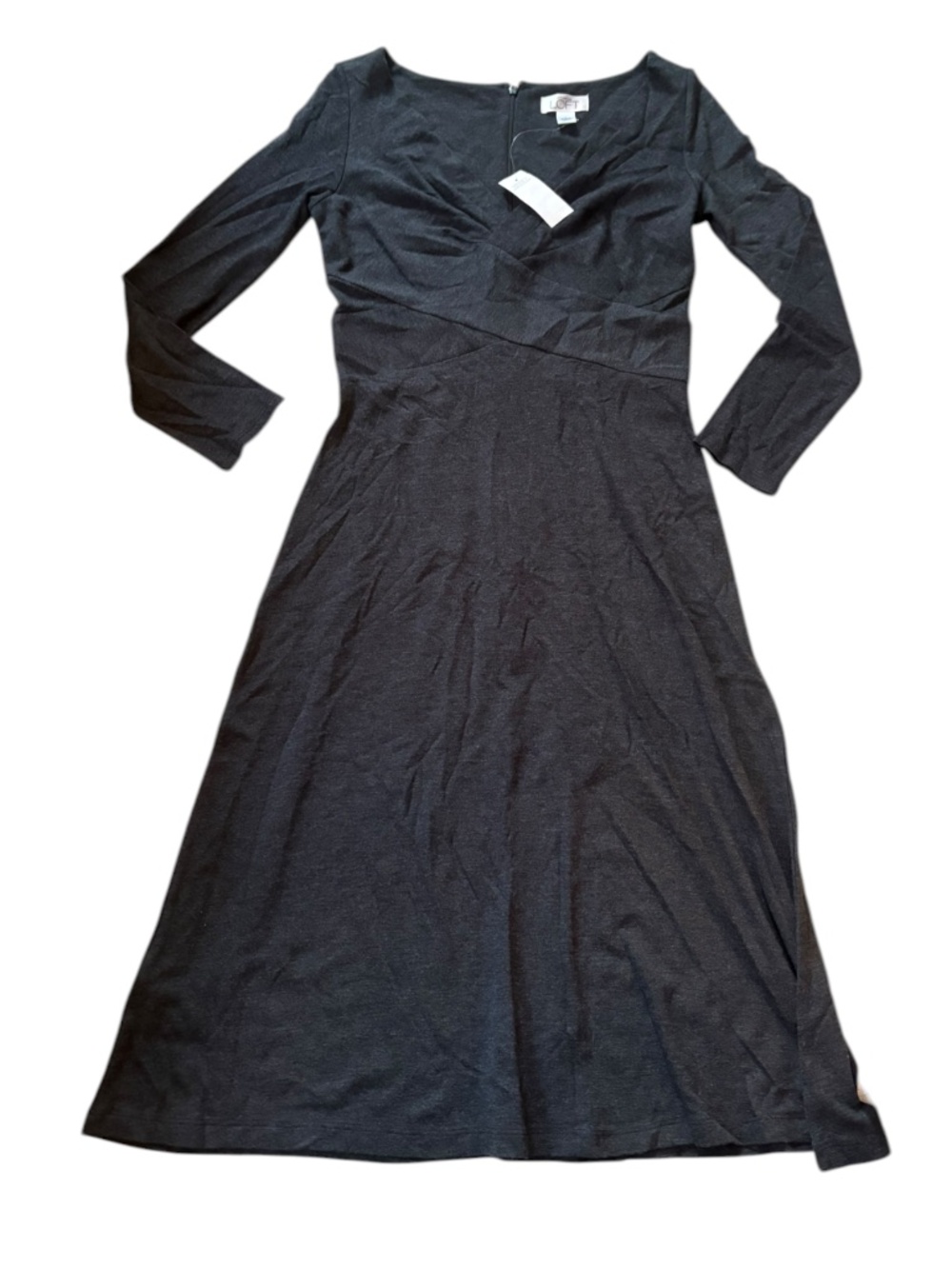 Loft by Ann Taylor gray dress new nwt 0